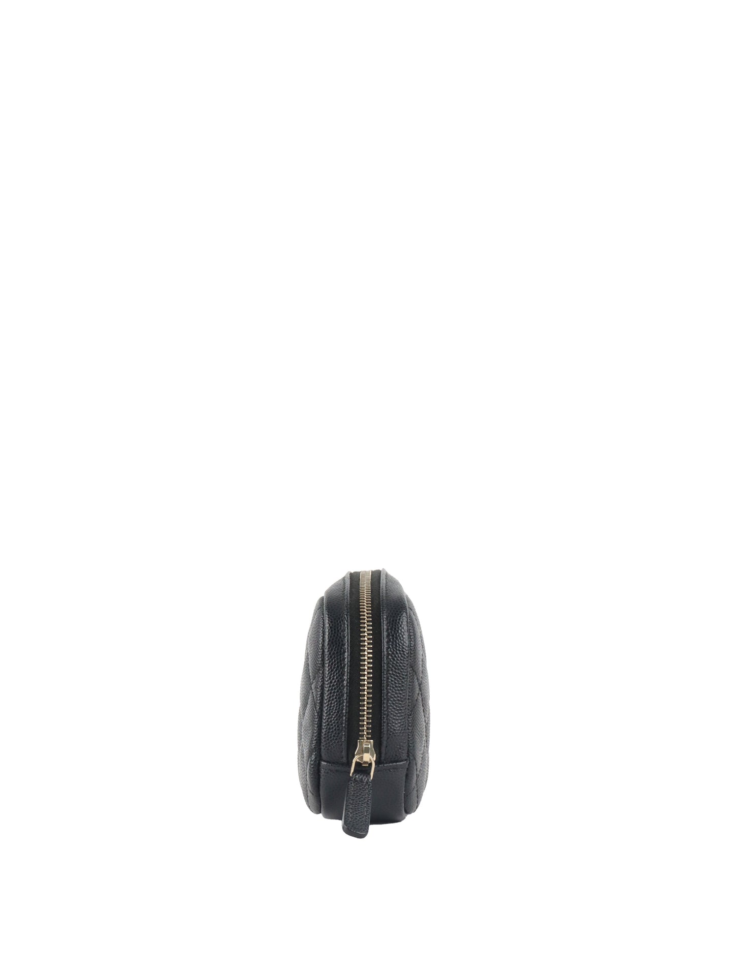 Chanel Small Black Caviar Quilted Cosmetic Pouch