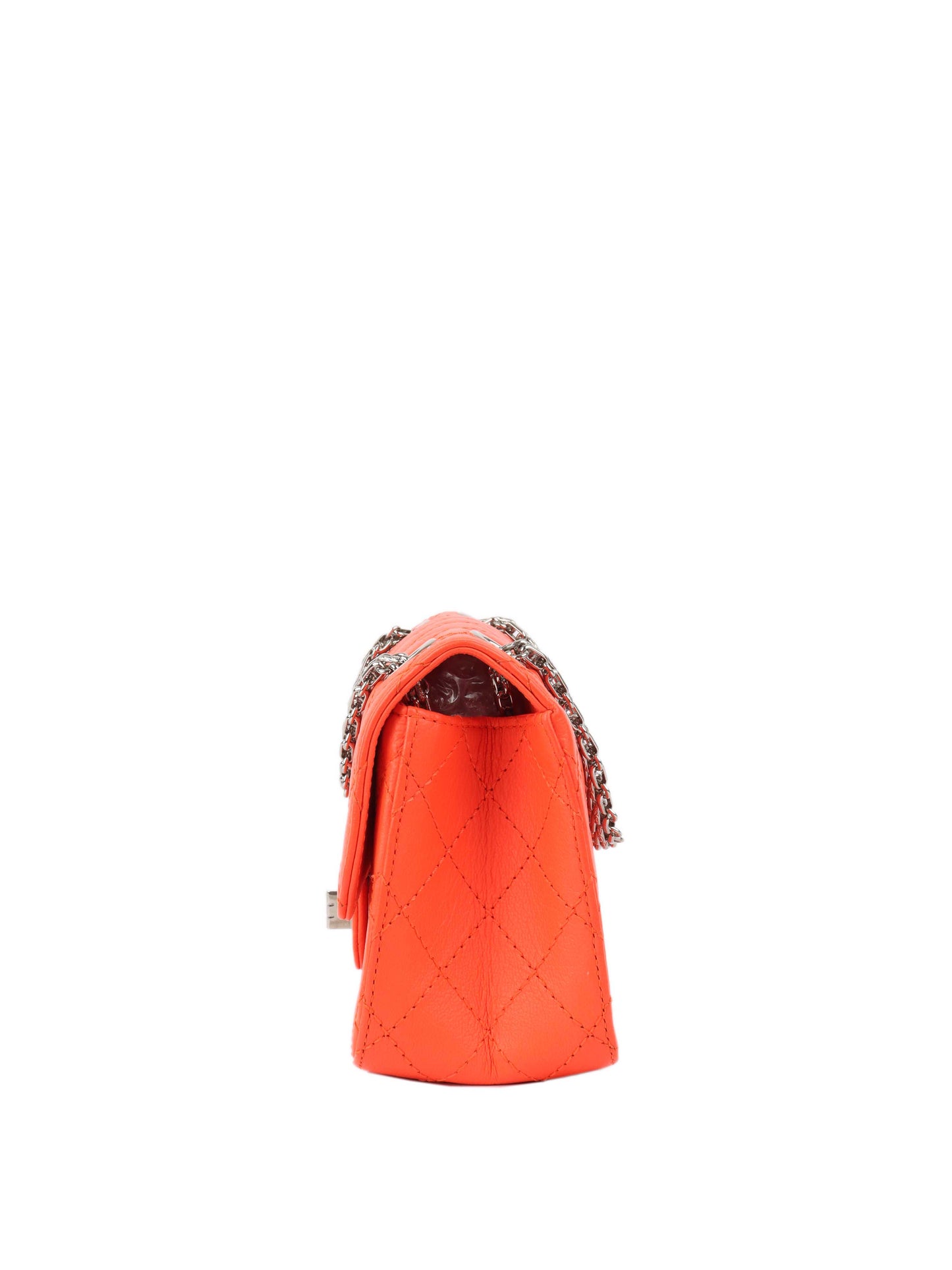 Chanel Small Bright Orange 2.55 Bag SHW.