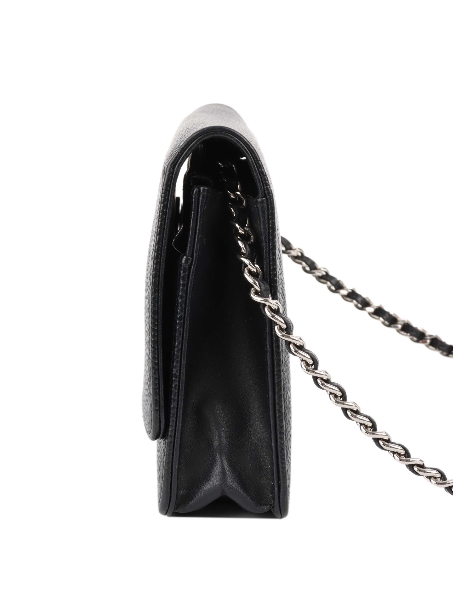 Chanel Black Caviar Wallet on Chain.