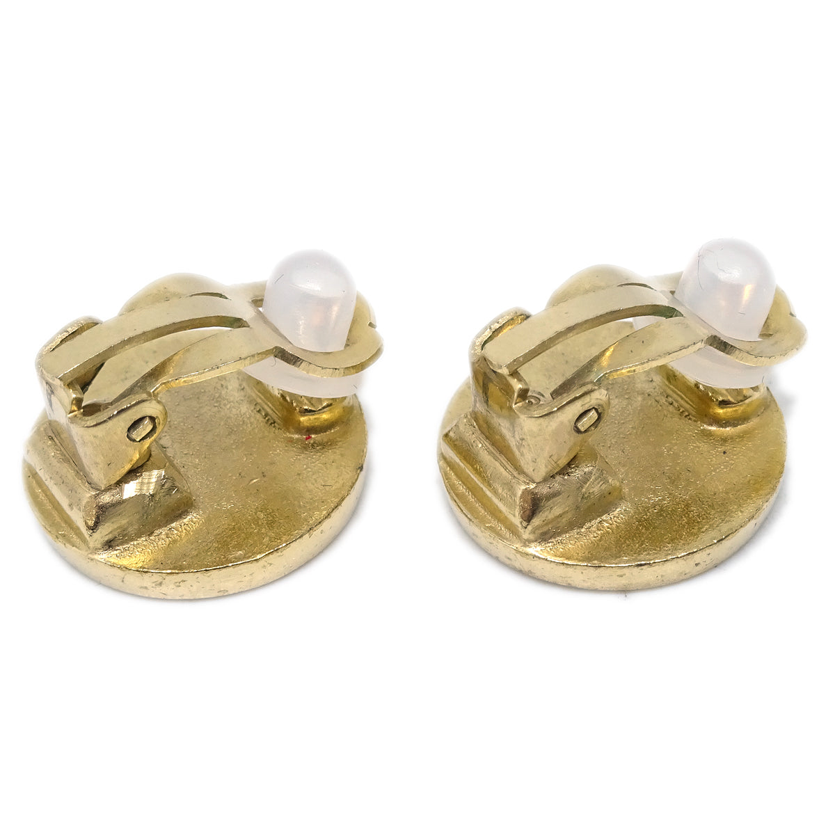 Chanel Black Button Earrings Clip-On 00A