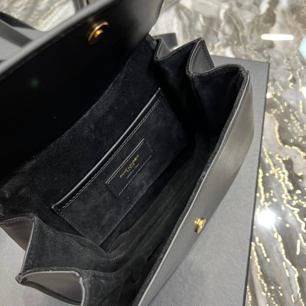 Top Quality Charlie MeTop Qualityum Shoudler Bag Black For Women 9.1in/23cm YSl 6867422R20W1000