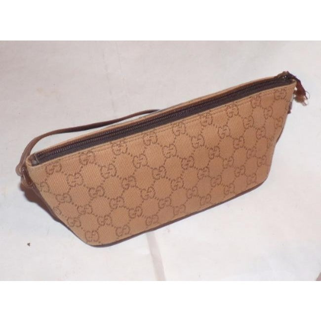 Gucci   Rusty Orange Large G Logo Print Canvas Brown Leather And Hobo Bag