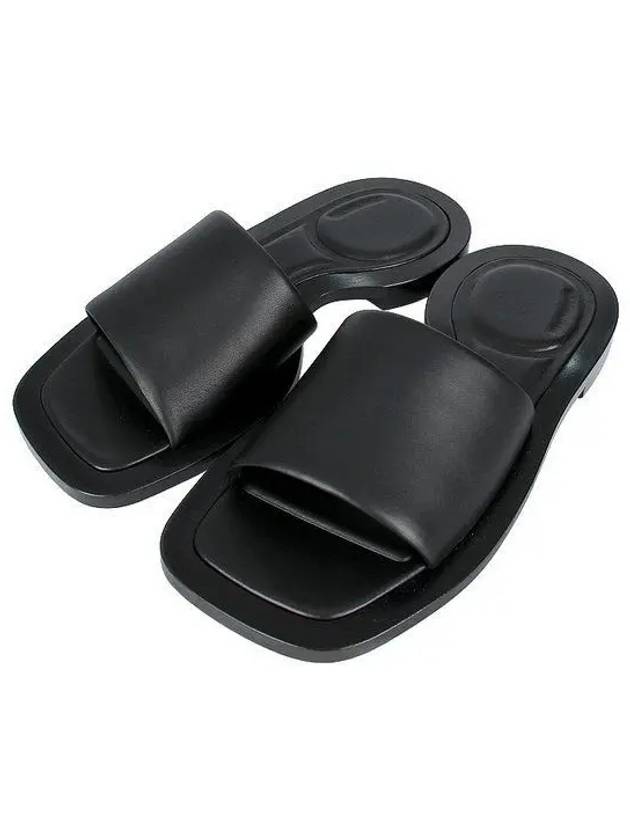 Luxury Balenciaga Trending 2025 Void Leather Slippers Black
