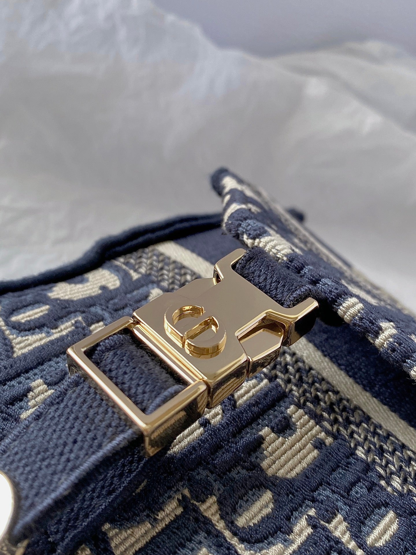 Top Quality Small DYORCAMP Bag Blue Oblique Embroidery, Blue Handbags, Shoulder Bags, Crossbody Bags, 23cm CD M1241ORIW_M928