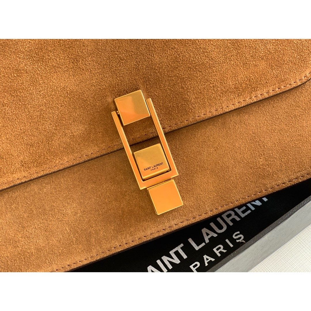 Top Quality Le Carre Satchel Brown For Women 9in/23cm YSL