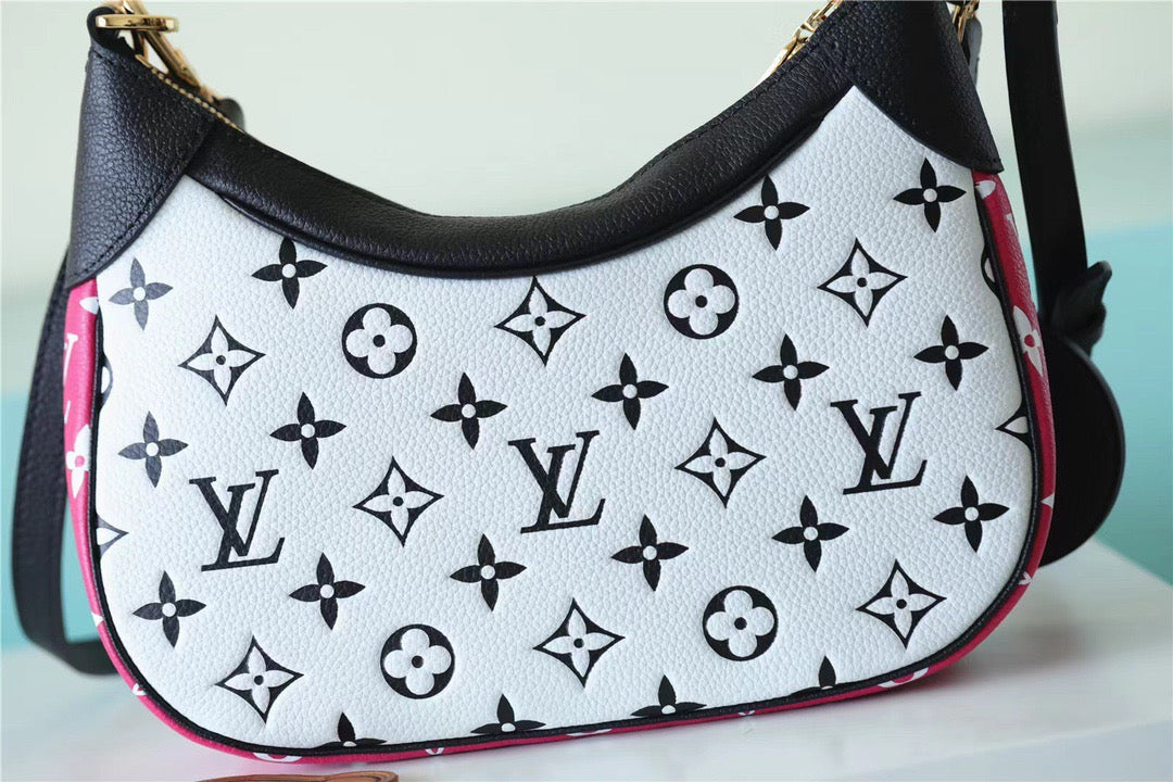 Top Quality Bagatelle Monogram Empreinte Black / White / Pink For Women,  Shoulder And Crossbody Bags 22cm/8.7in Top Quality M46091