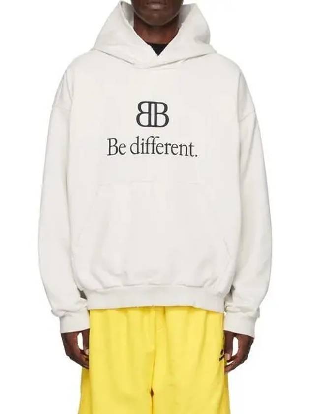 Luxury Balenciaga Trending 2025 BB Logo Print Hoodie Cream