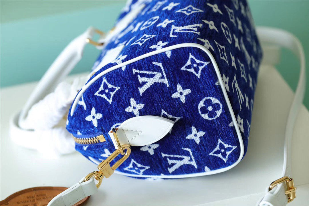Top Quality Speedy Bandouliere 20 PM Monogram Blue For Women,  Shoulder And Crossbody Bags 20.5cm/8.1in Top Quality M20751