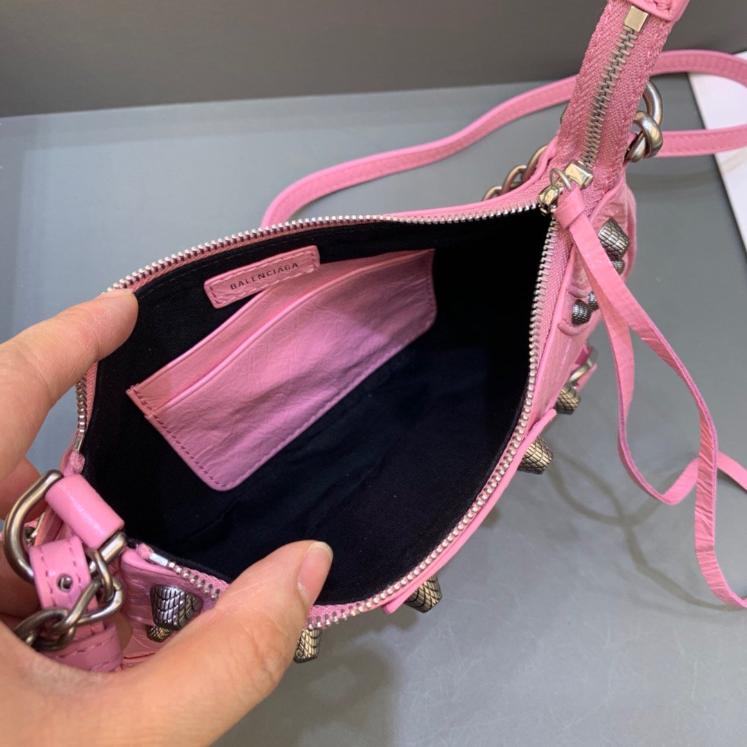 Top Quality Le Cagole Mini Bag With Chain Light Pink, For Women,  Bags 8.2in/21cm