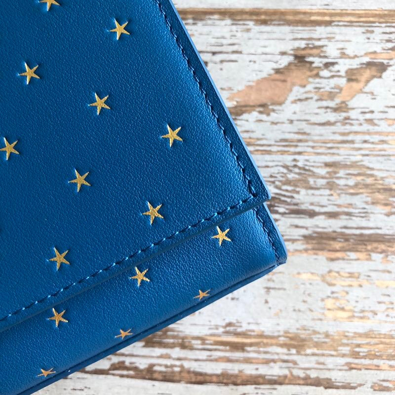 YSSL Kate Medium Chain Bag With Star Pattern Blue For Women 9in/24cm YSL