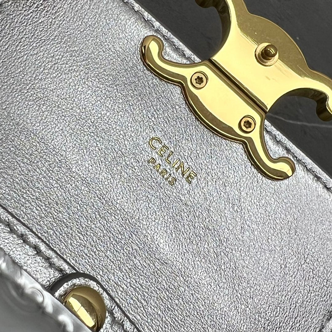 Top Quality Teen Triomphe Bag Silver For Women 7in/19cm