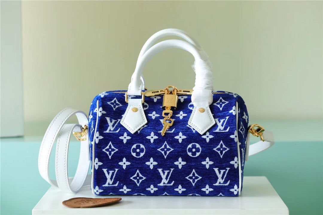 Top Quality Speedy Bandouliere 20 PM Monogram Blue For Women,  Shoulder And Crossbody Bags 20.5cm/8.1in Top Quality M20751