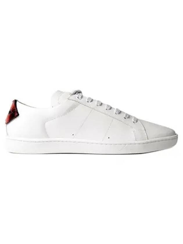 Luxury Saint Laurent Trending 2025 Signature Court Classic Lips Leather Low Top Sneakers White