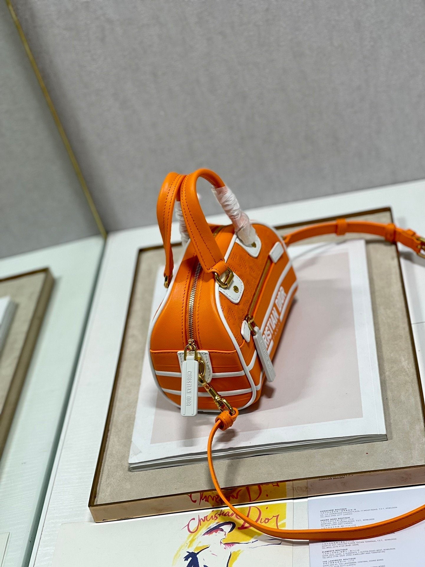 Top Quality Mini Vibe Zip Bowling Bag, Orange Handbags, Bowling Bags, 17cm CD