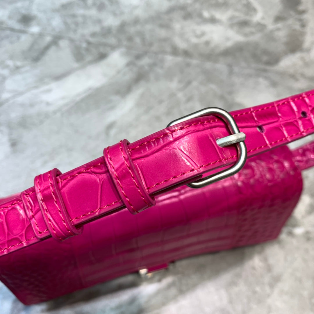 Top Quality Hourglass Handbag In Dark Pink, For Women,  Bags 9.8in/25cm