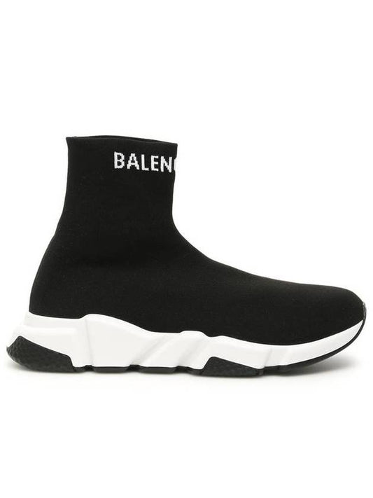 Luxury Balenciaga Trending 2025 Speed Logo High Top Sneakers Black