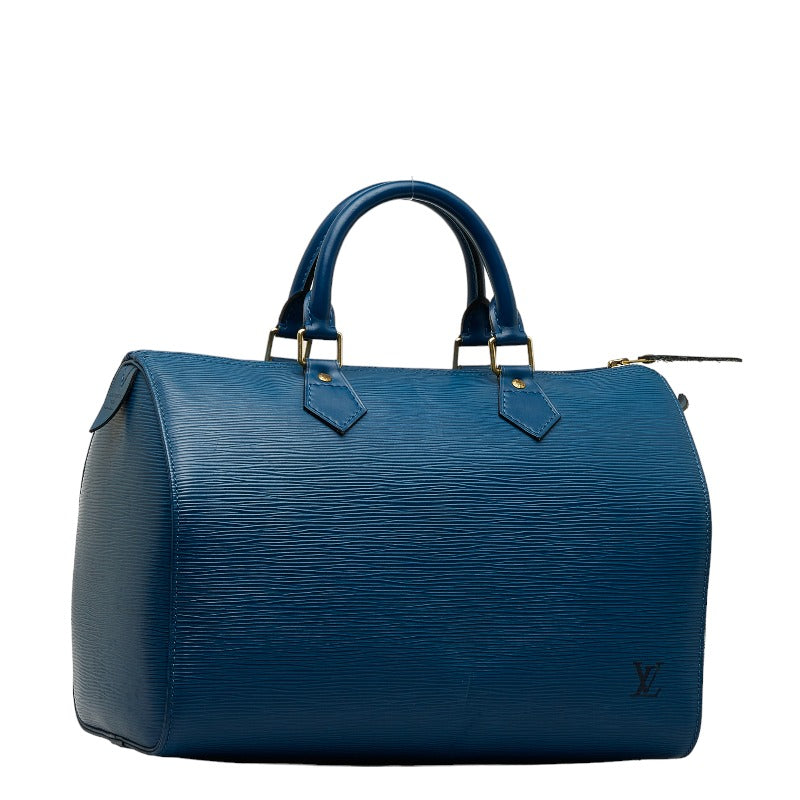 Louis Vuitton Epi Speedy 30 Handbag Mini Boston Bag M43005 Tread Blue Leather  Louis Vuitton