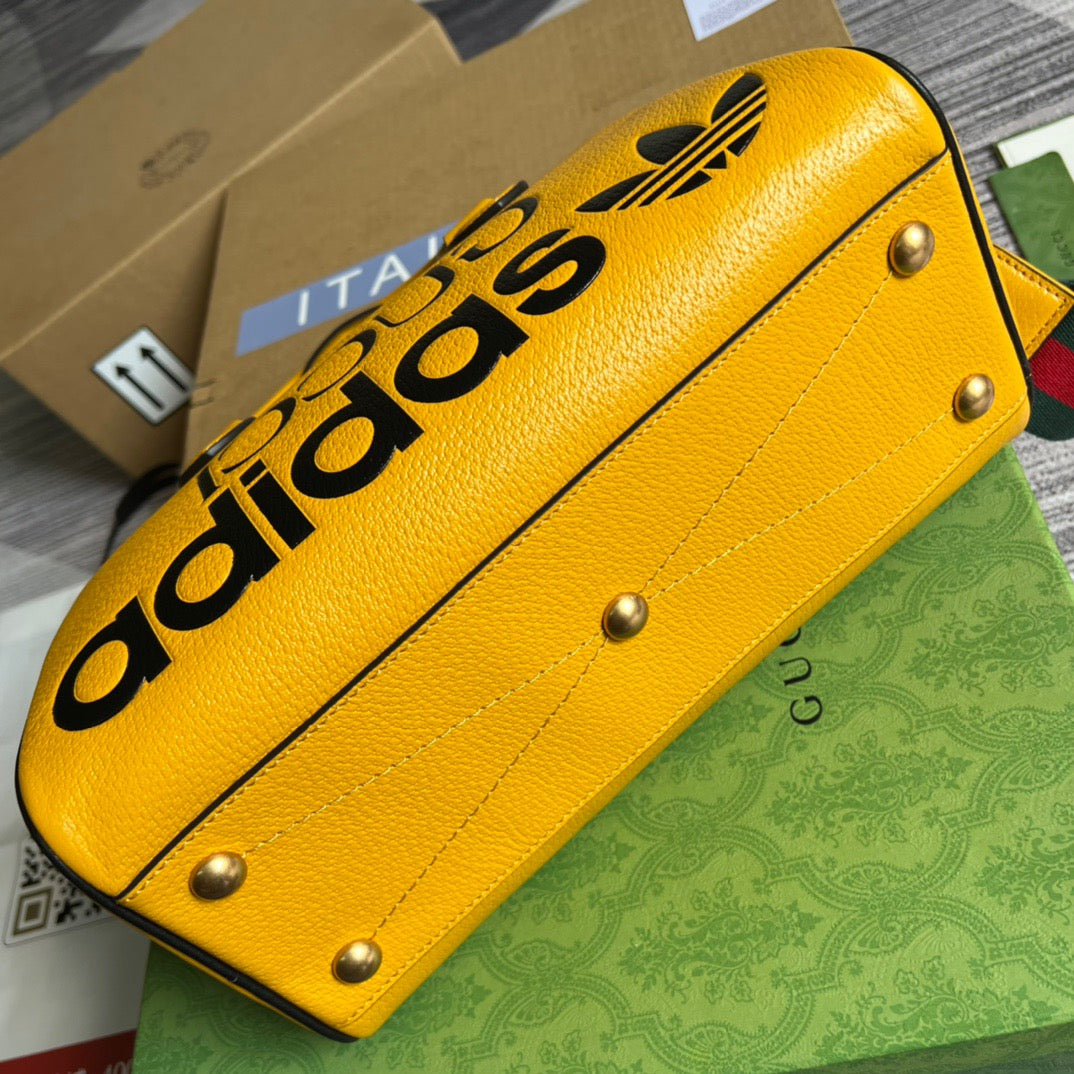 gg x Adidas Mini Duffle Bag Yellow For Women, Women’s Bags 12in/32cm gg
