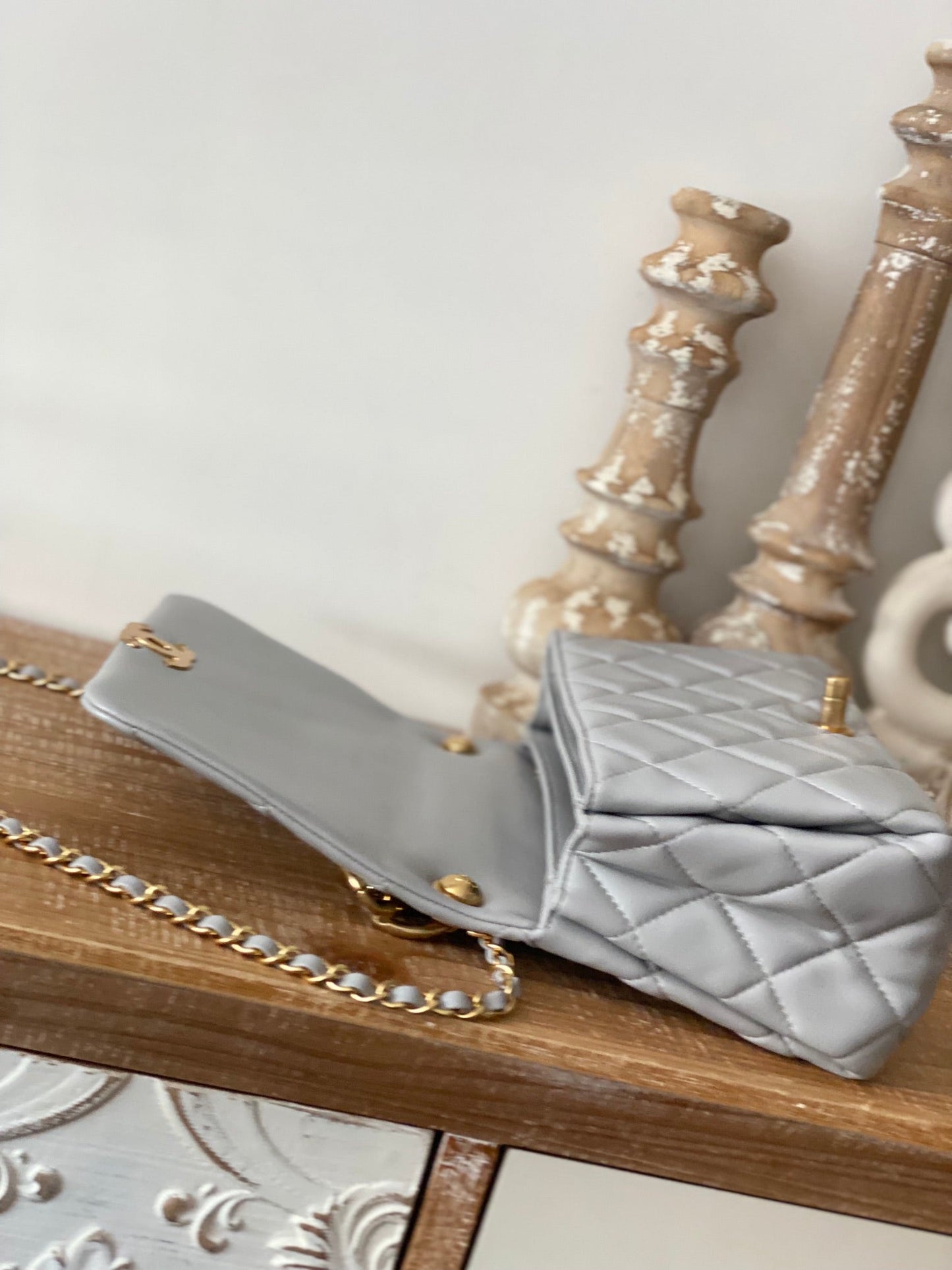 CHLLarge Top Qualityap Grey Bag For Women 23cm/9in