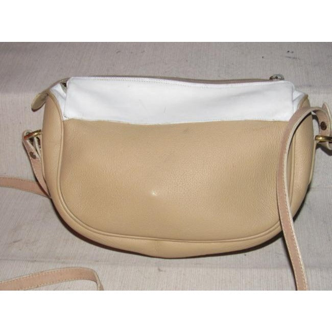 Gucci   White And Camel Leather Cross Body Bag