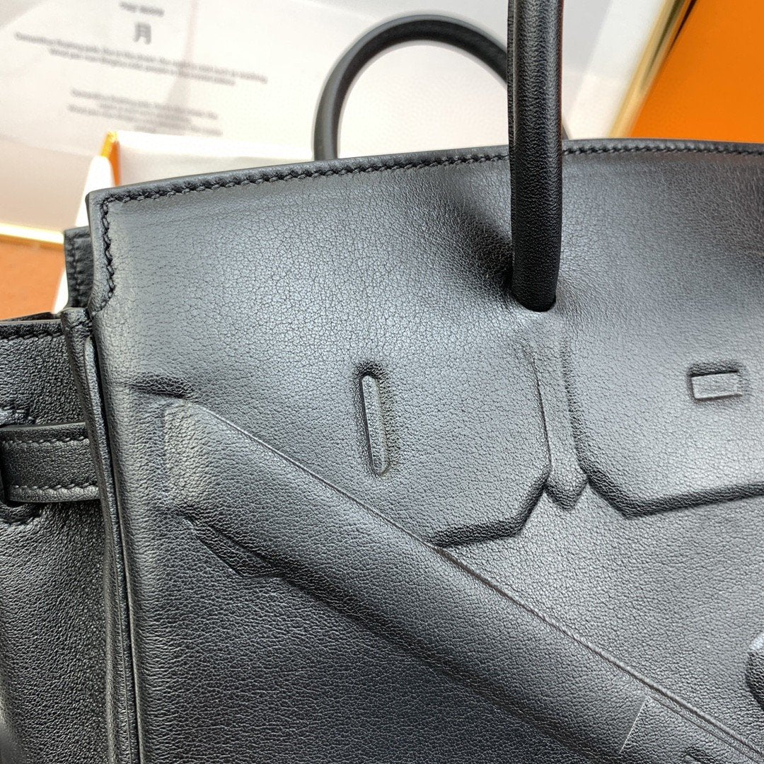 Top Quality Etoupe Shadow Birkin Black For Women 10in/25cm