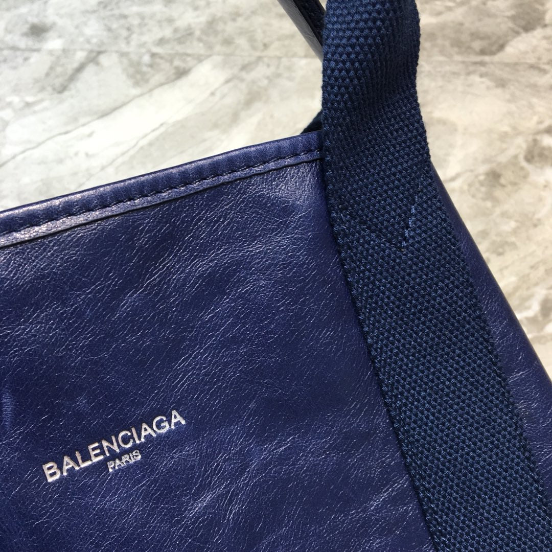 Top Quality Navy Small Cabas Tote Bag In Blue, For Women,  Bags 18.5in/47cm