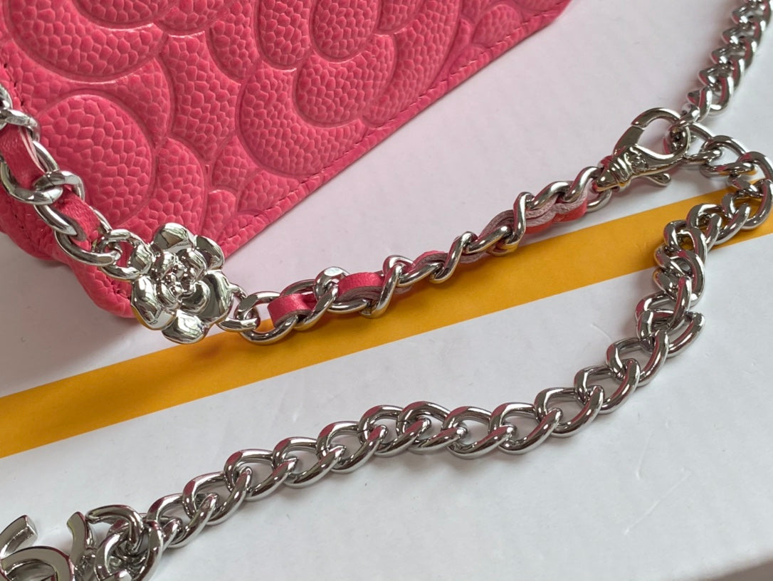 CHLWoc Camellia PiNike Bag For Women 12cm/4.5in