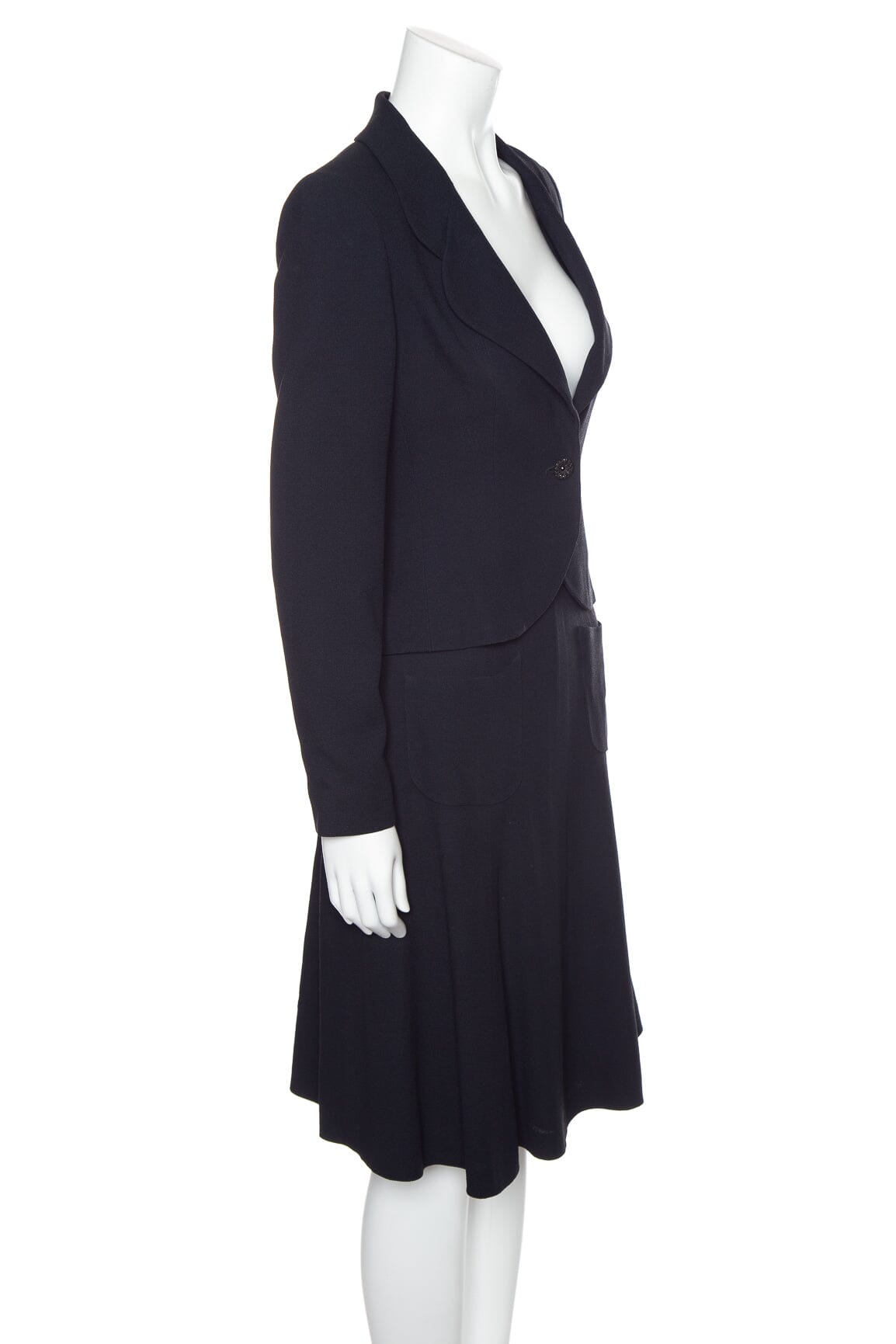 Chanel   2002 Cruise Collection Navy 2 PC Suit SZ 38