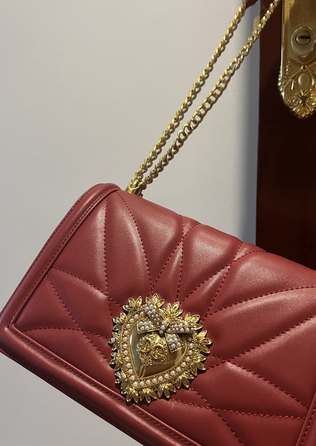 Top Quality Large Devotion Bag In Quilted Nappa Burgundy For Women 10in/26cm Top QualityÂ 