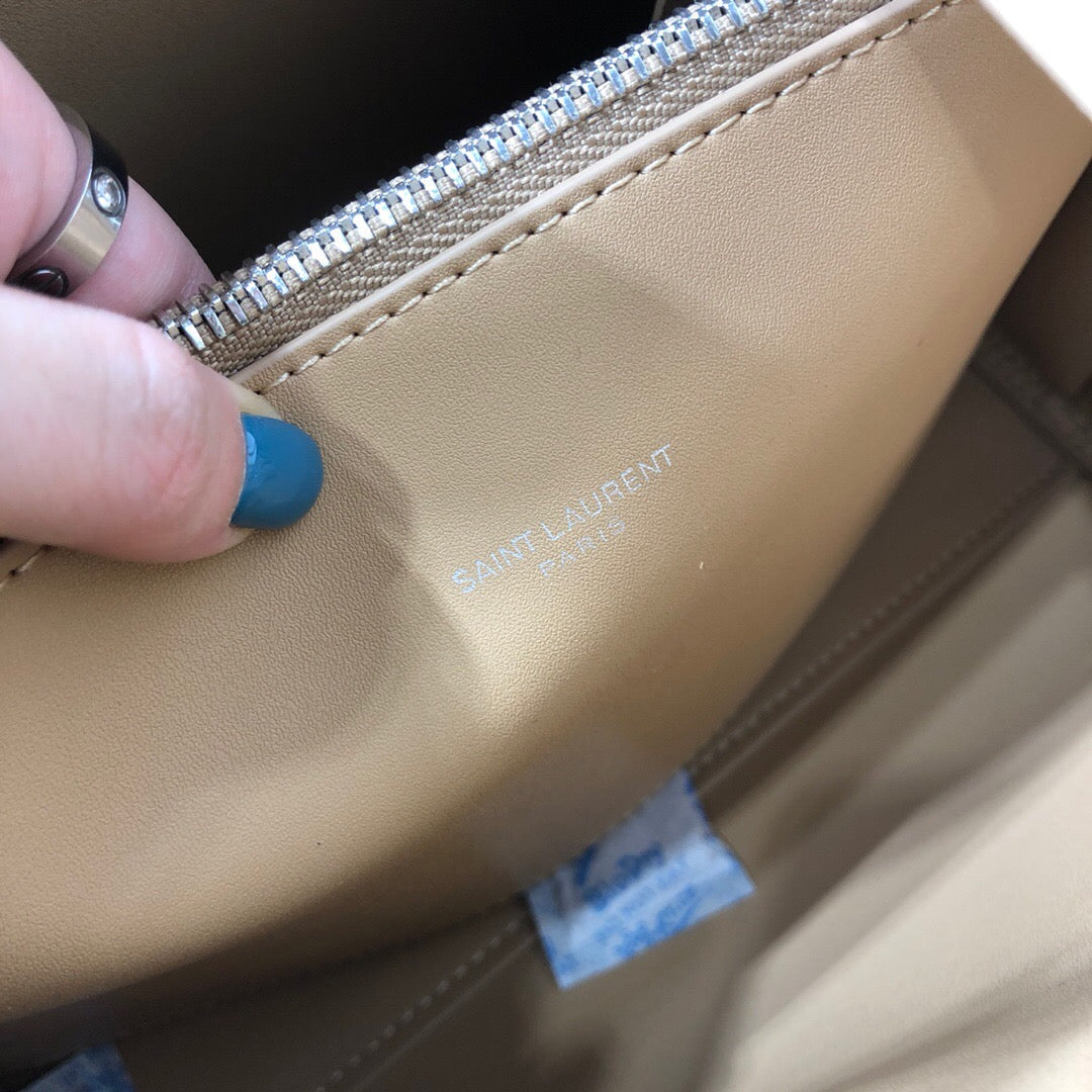 YSSL Sac De Jour Baby In Shiny Dark Beige For Women 10in/26cm YSL 42186302G9W2721