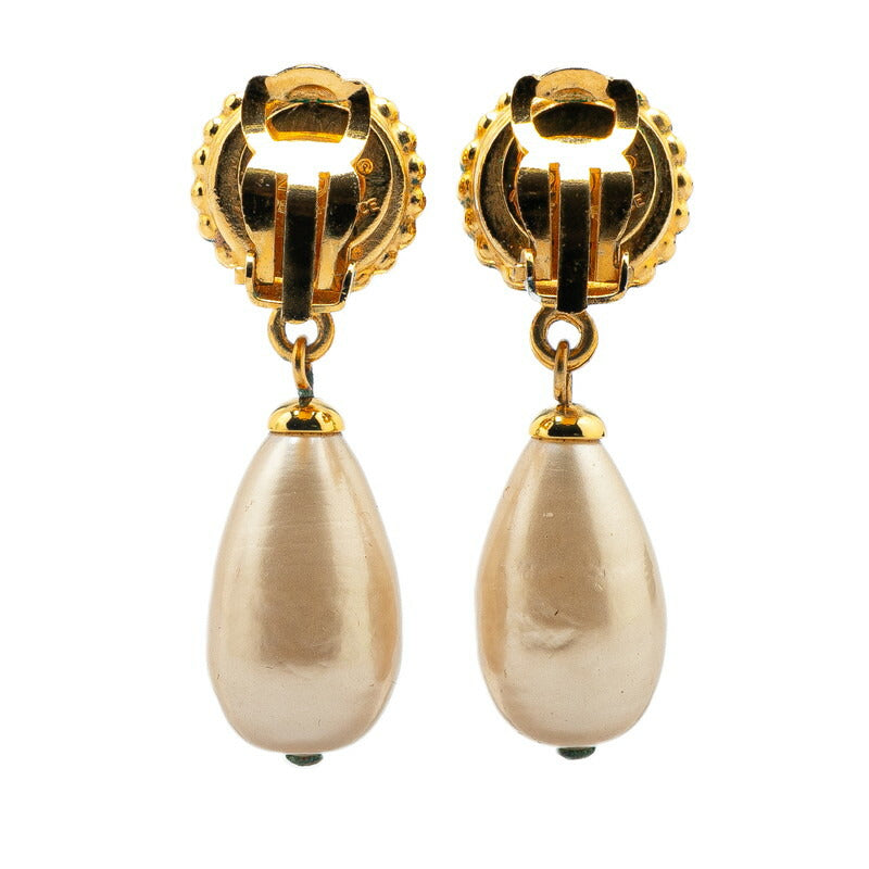 Chanel Matelasse Pearl Clover Earrings