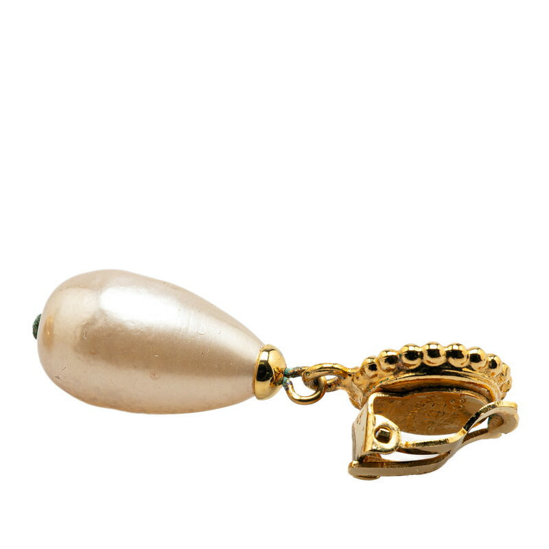 Chanel Matelasse Pearl Clover Earrings