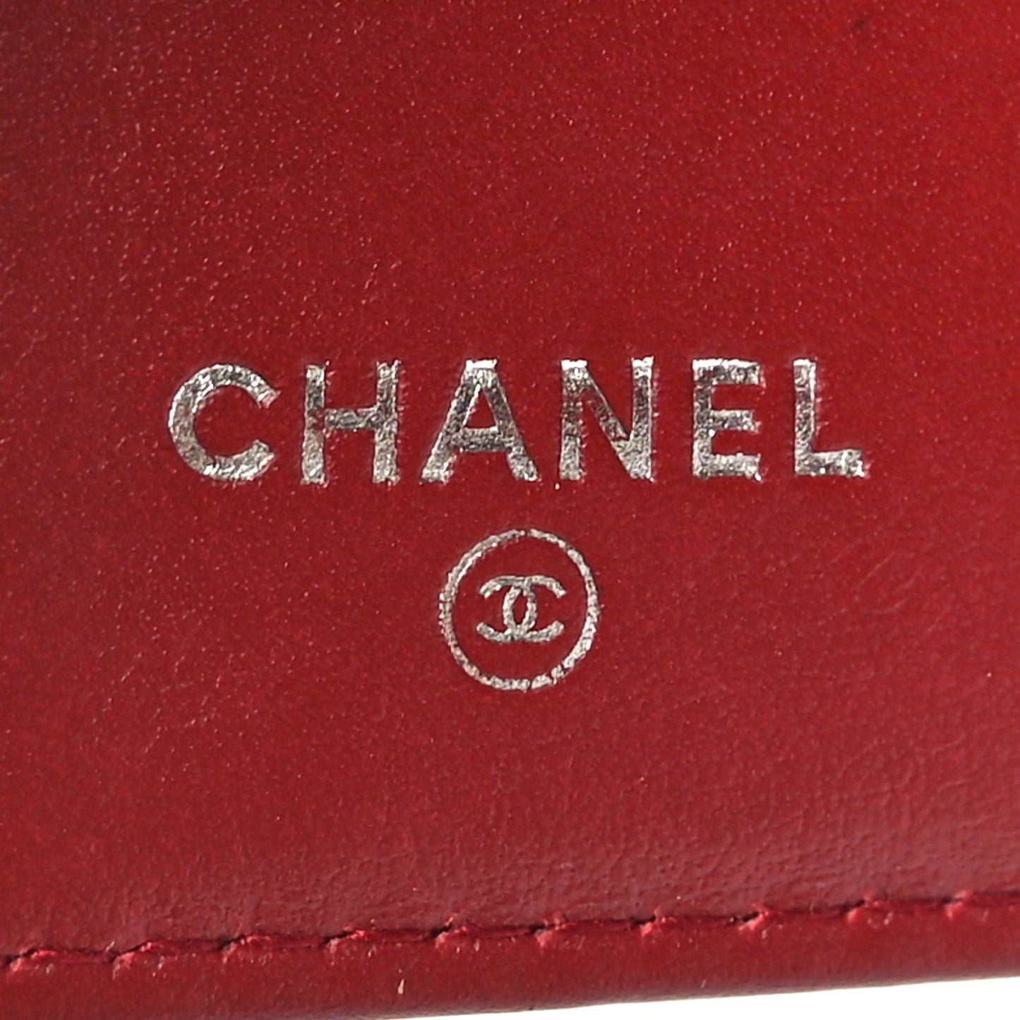 Chanel Caviar Chevron Quilted Boy Flap Wallet Red