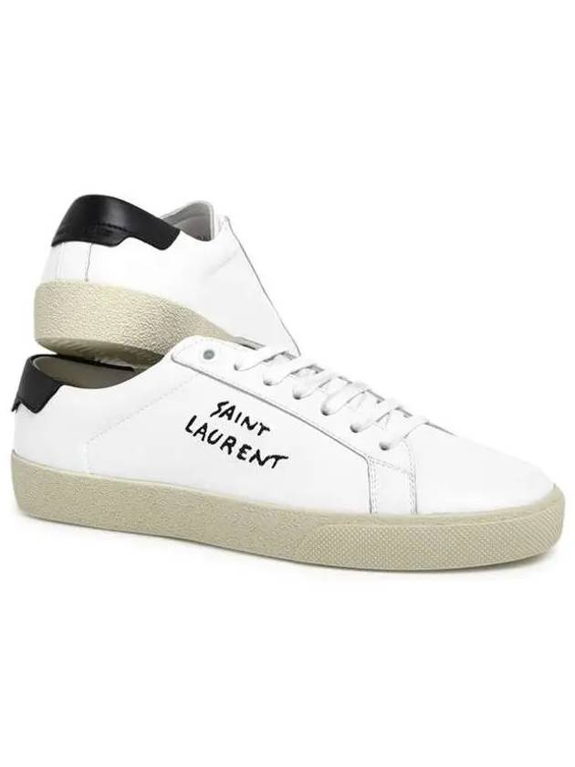 Luxury Saint Laurent Trending 2025 Court Classic Embroidered Low Top Sneakers White