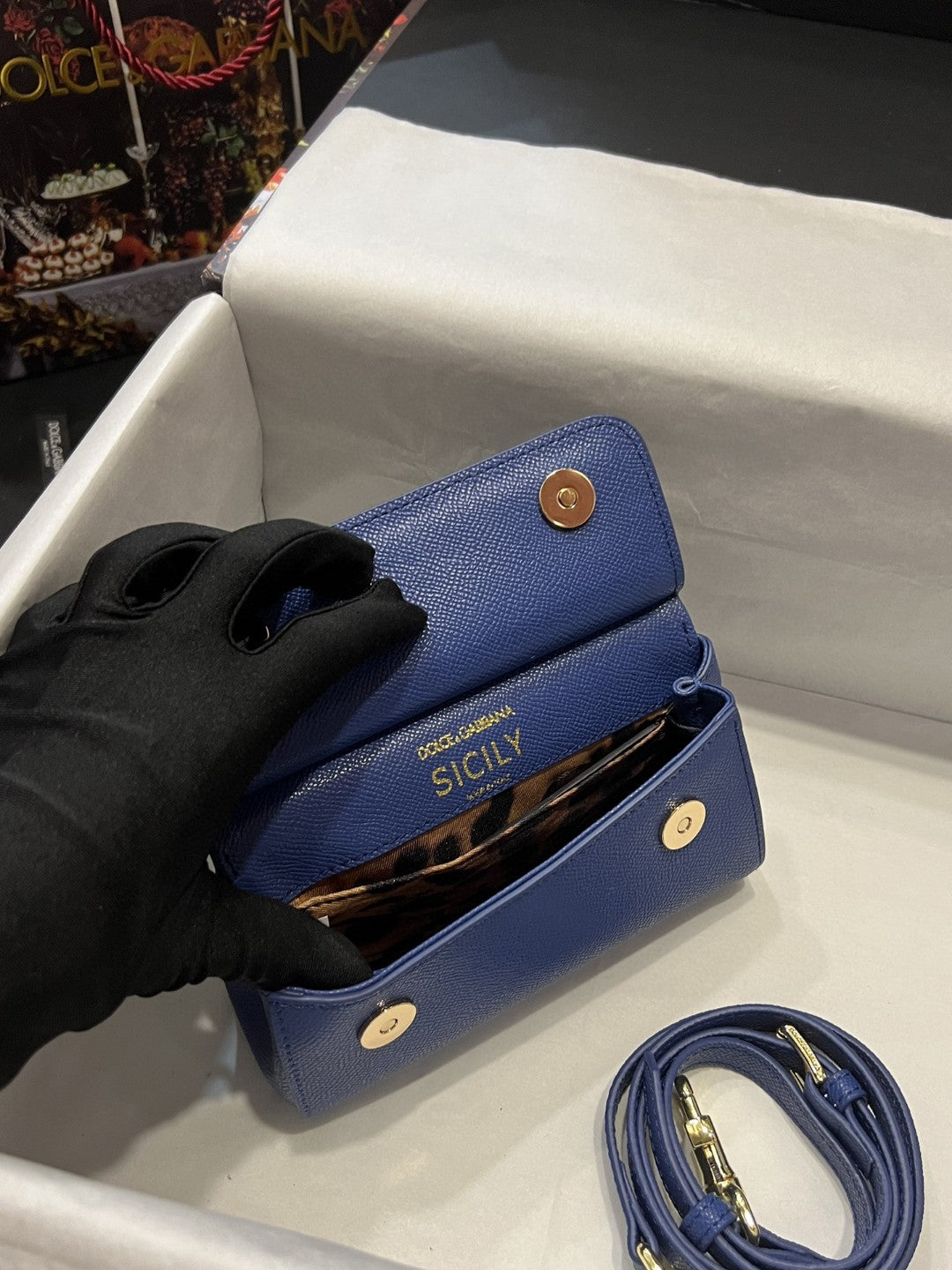 Top Quality Small Sicily Bag In Dauphine Blue For Women 7.5in/19cm Top Quality Top Quality7116A100180648