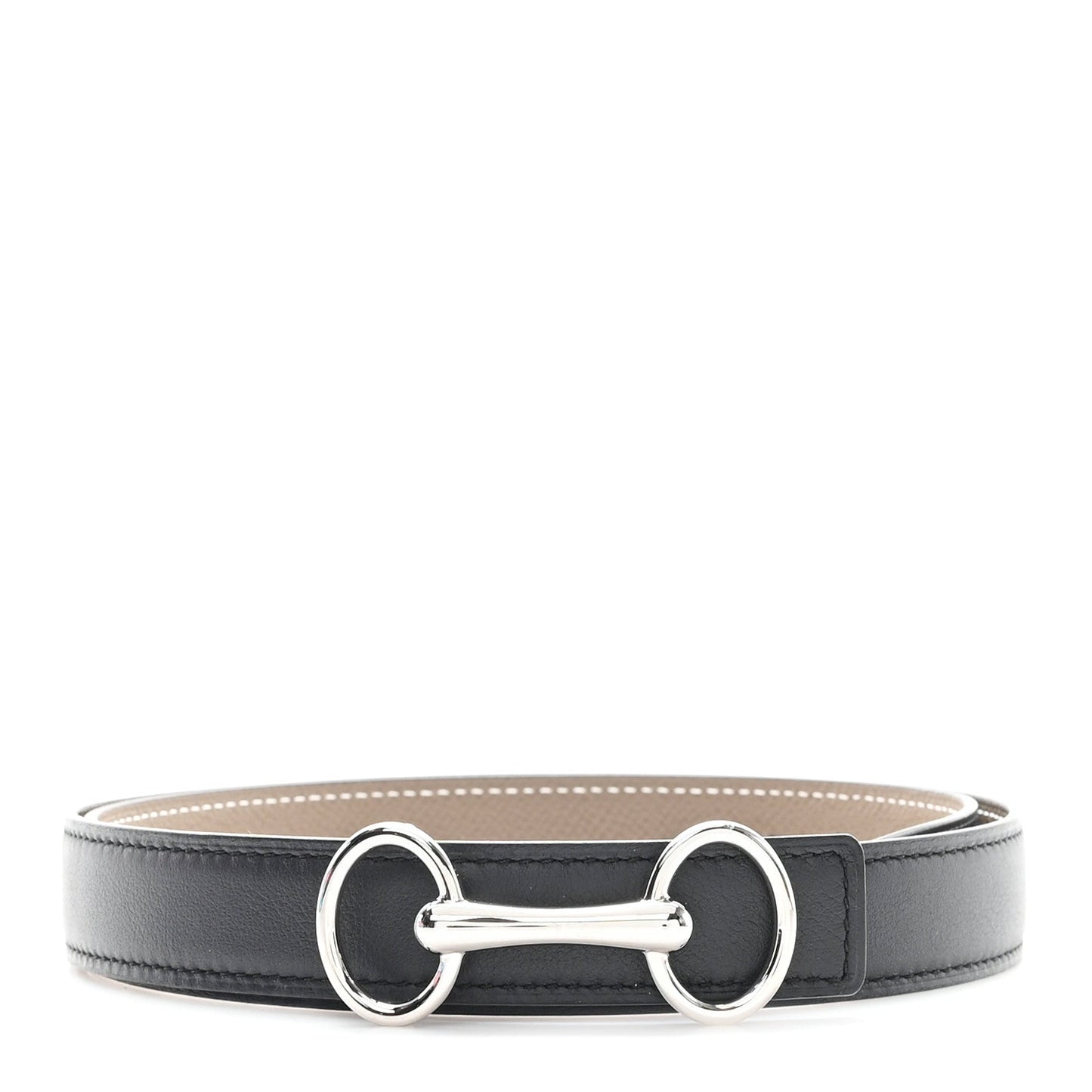 Hermes Swift Epsom 24mm Gamma Belt 80 32 Black Etoupe