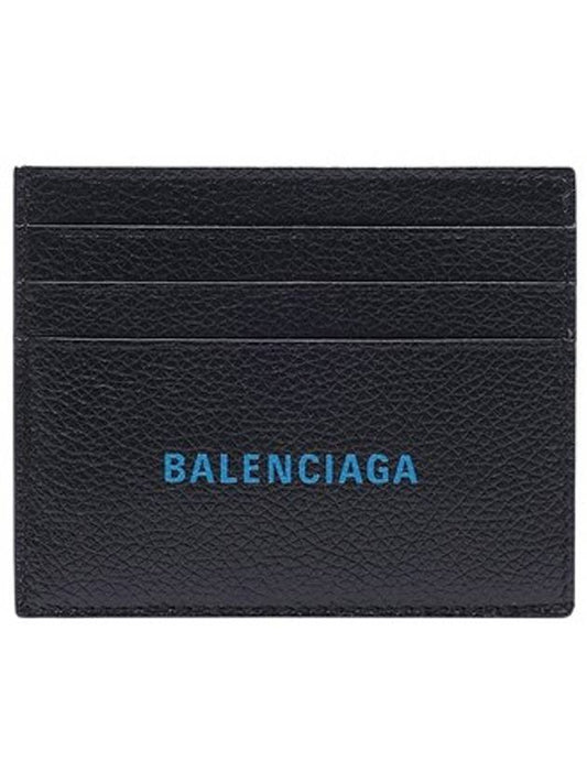 Luxury Balenciaga Trending 2025 Logo Print Leather Card Wallet