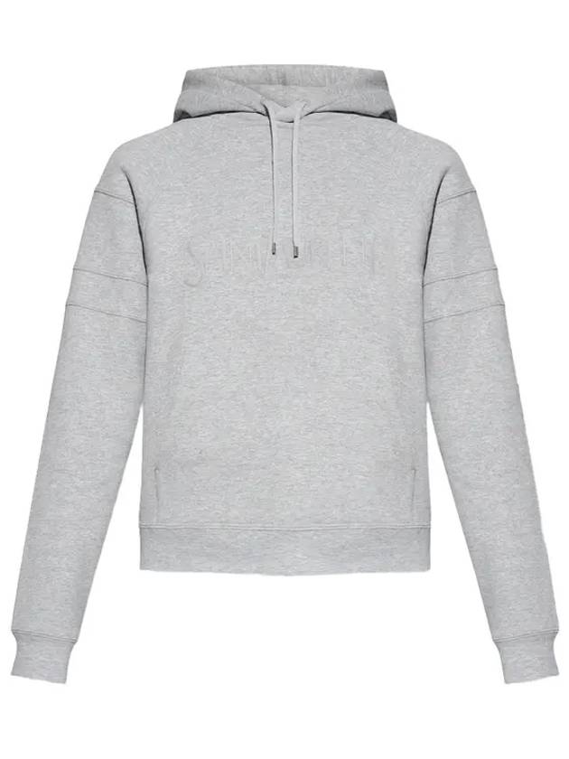 Luxury Saint Laurent Trending 2025 Logo Kangaroo Pocket Fleece Hoodie Grey