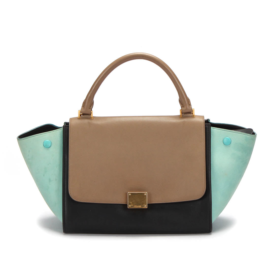 Luxury CELINE Tri-Color Leather Trapeze