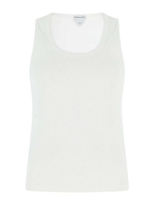 Luxury Bottega Veneta Slim Fit Stretch Cotton Sleeveless White