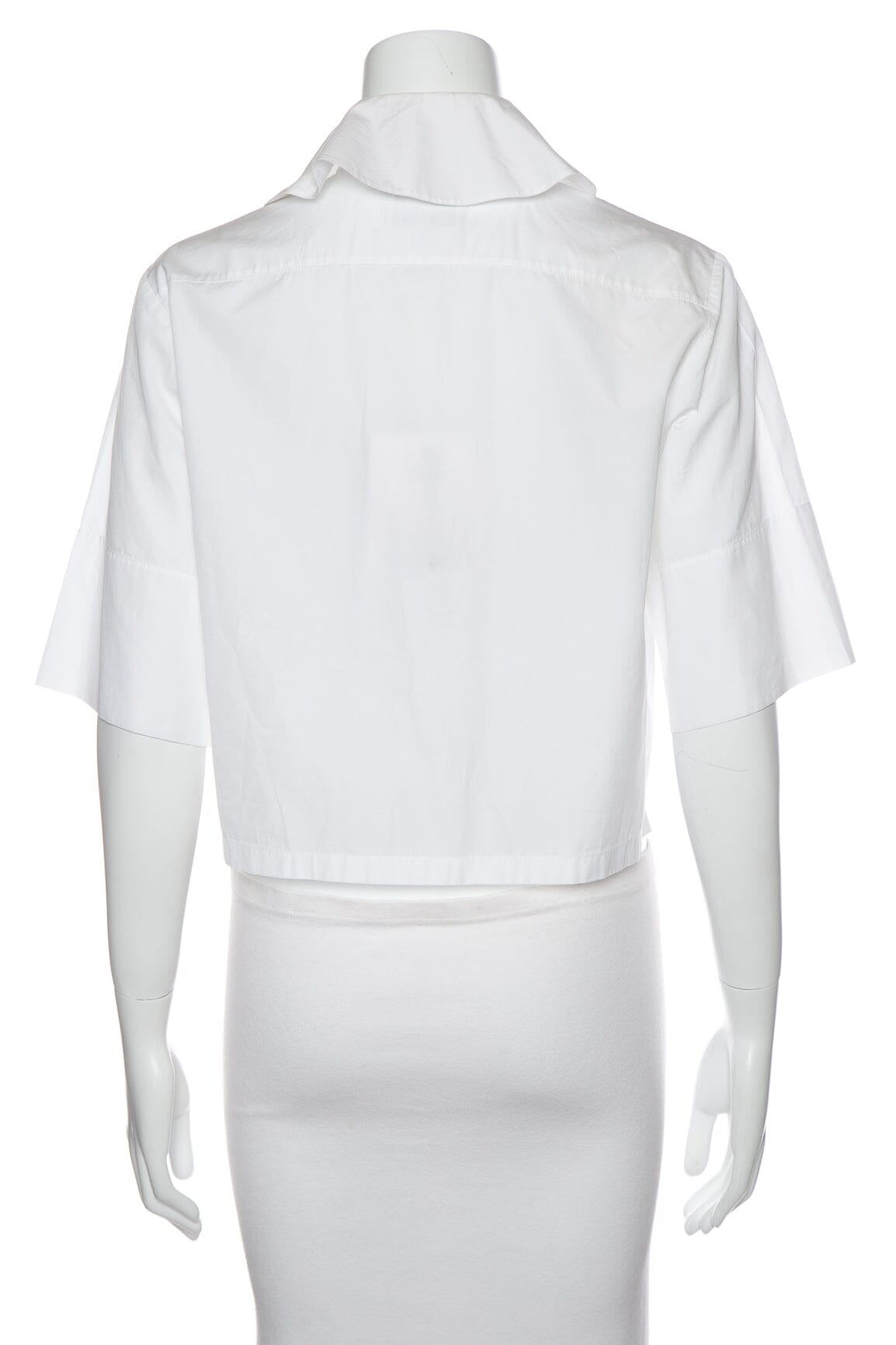 Chanel White Cropped Double Pocket Blo  SZ 34