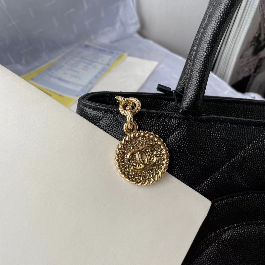 CHLMedallion Tote Shoulder Black Bag For Women 29cm/11.4in