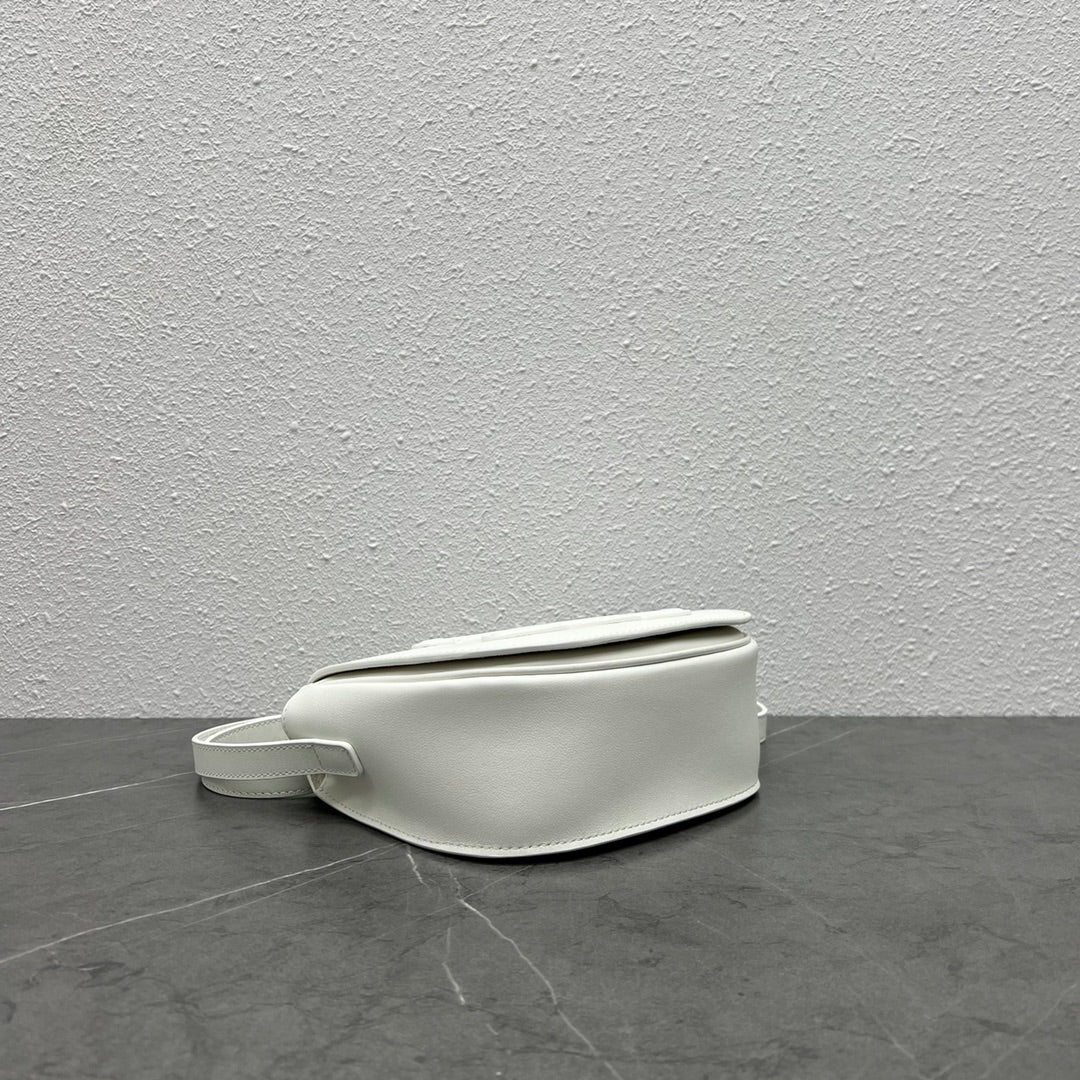 Top Quality Folco Cuir Triomphe White For Women 7in/19cm 198263DU3.01BC