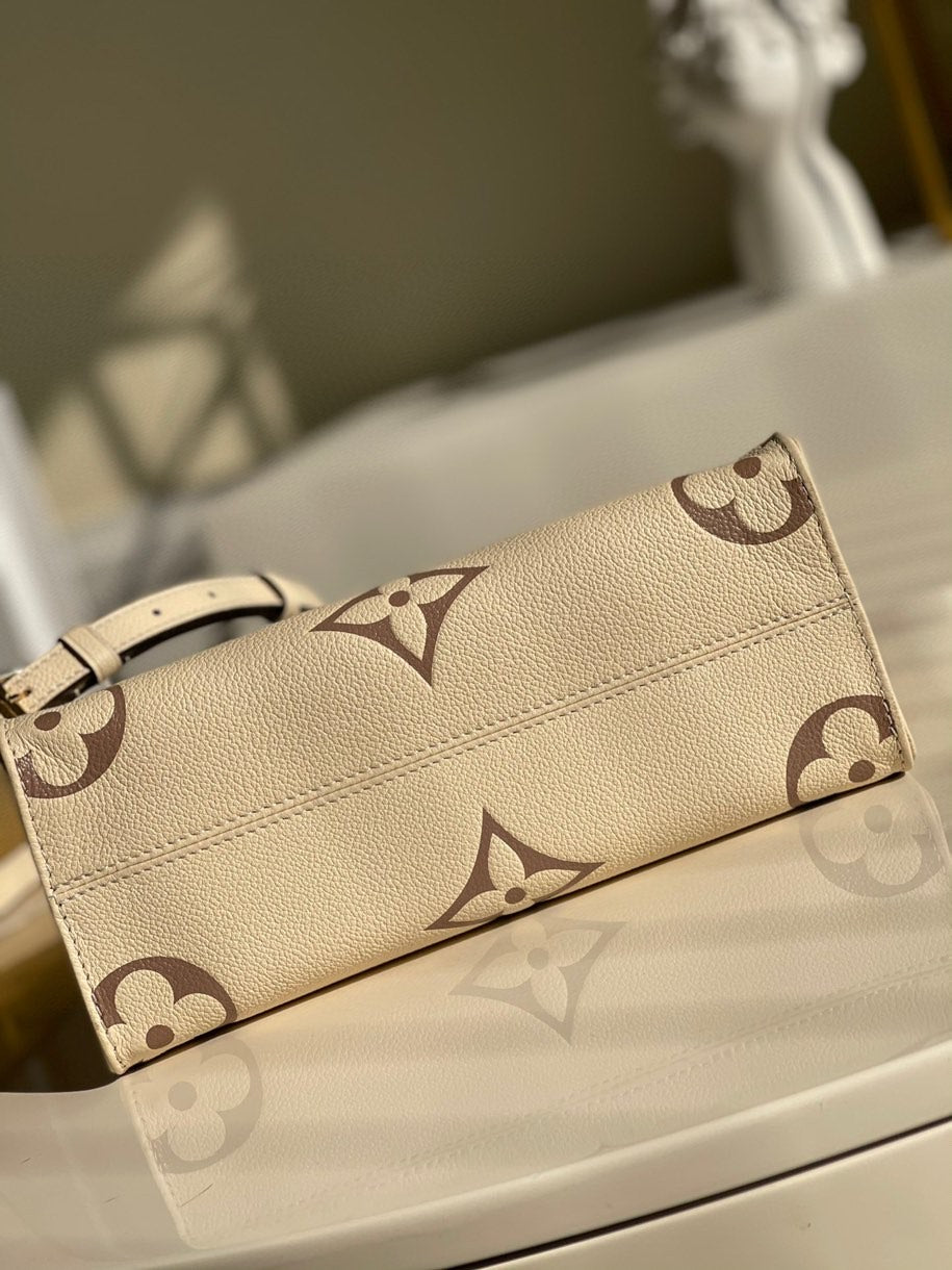Top Quality Onthego PM Monogram Empreinte Tourterelle Grey/Beige For Women,  Shoulder And Crossbody Bags 9.8in/25cm Top Quality M45654