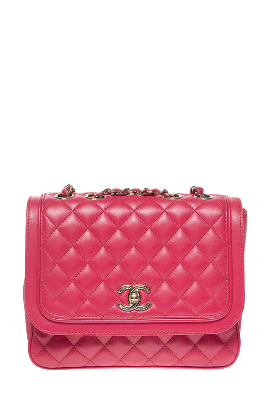 Chanel Raspberry Lovely Day Flap Shoulder Bag