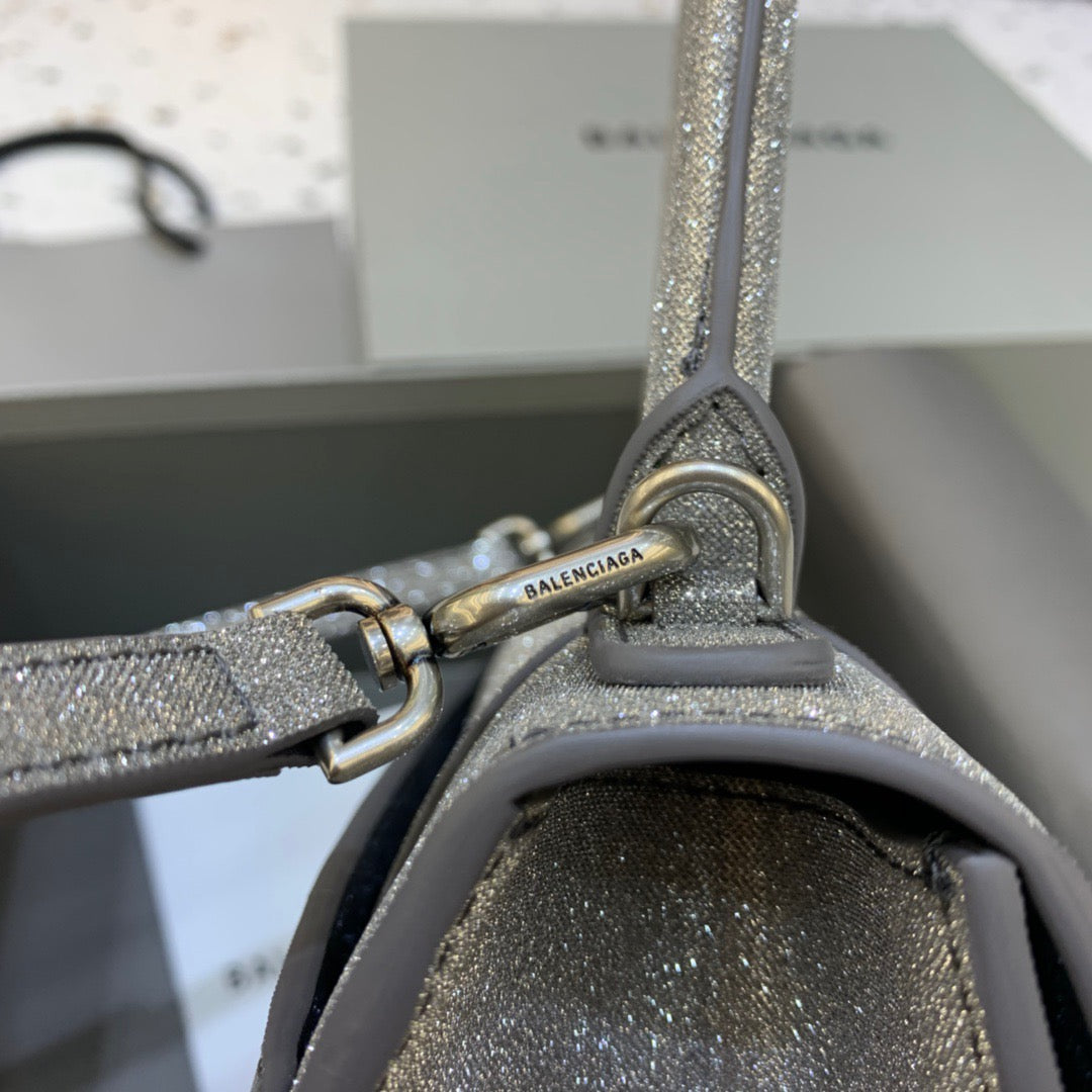 Top Quality Hourglass Small Handbag In Grey, For Women,  Bags 9in/23cm