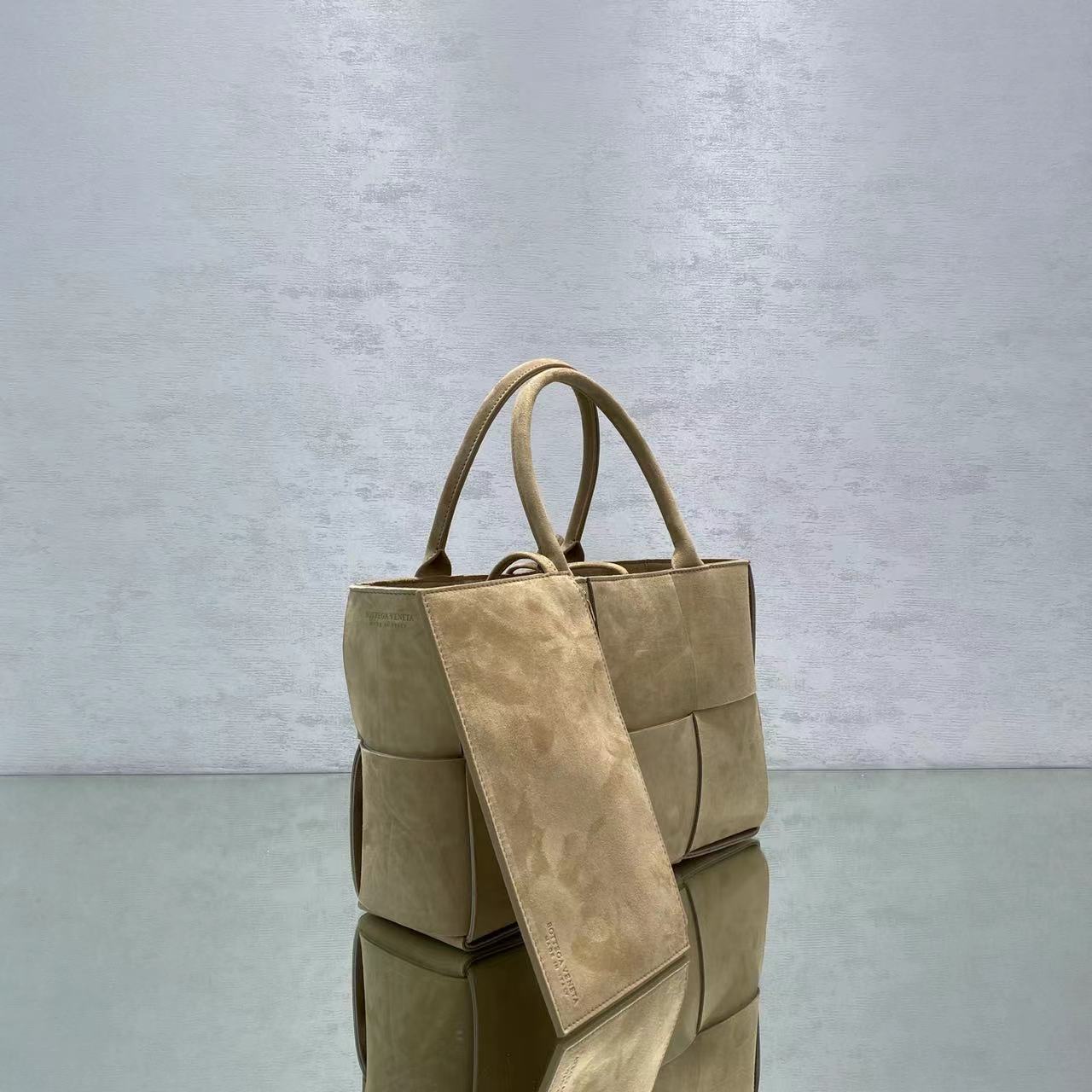 Top Quality Small Arco Tote Bag Brown, For Women, Bags 14.2in/36cm