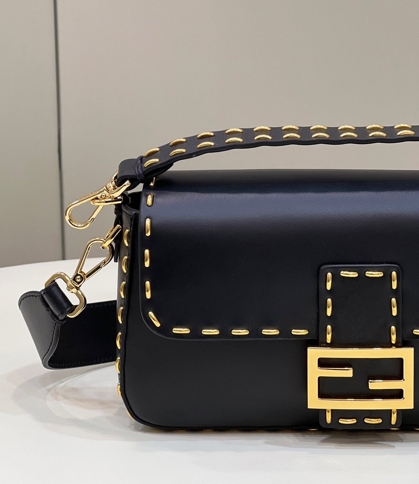 Top QualityTop Quality Mon Baguette Medium Black Bag For Woman 28cm/11in