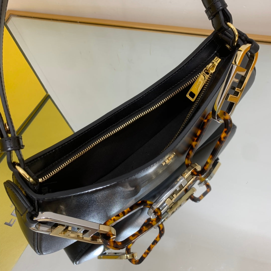 FI OLock Swing Black Bag For Woman 32cm/12in 8BS068ATop Quality0F19KX