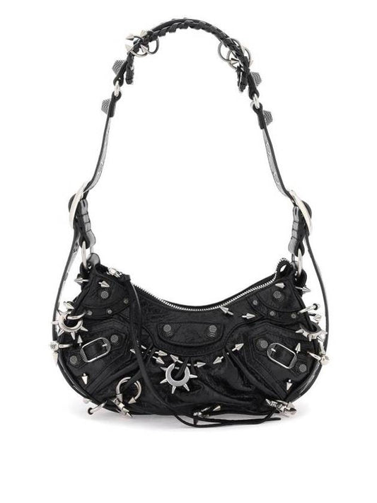 Luxury Balenciaga Trending 2025 Le Cargol XS Metal Detail Shoulder Bag Black